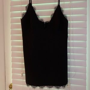 Amanda Uprichard black spaghetti strap tank